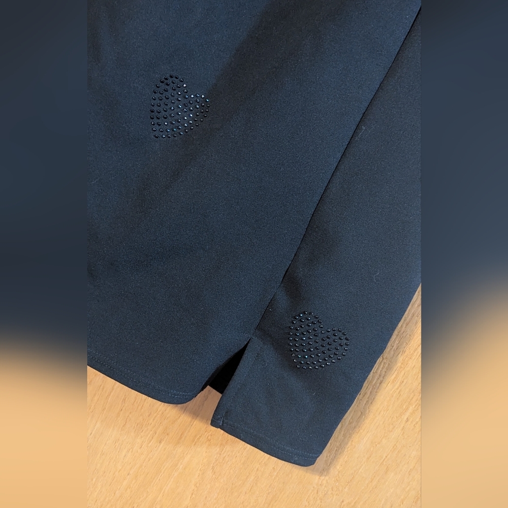 Black Dress with Heart Accents